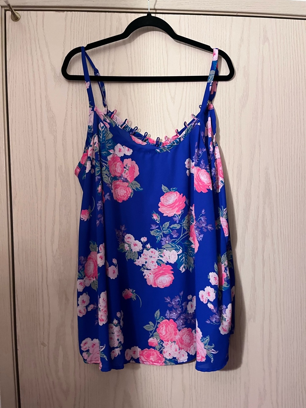 torrid Royal Blue Floral Spaghetti Strap Cami
